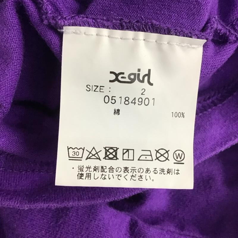 エックスガール X-girl ワンピース ミニスカート 2 プリント 紫 / パープル / レディース USED 古着 中古 10110142