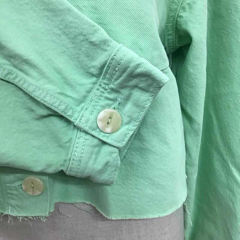 ザラ ZARA シャツ、ブラウス 長袖 M 無地 薄緑 / ライトグリーン / レディース USED 古着 中古 10120296
