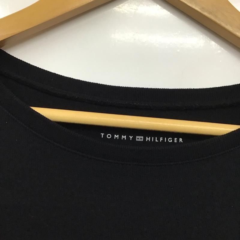 トミーヒルフィガー TOMMY HILFIGER Tシャツ 長袖 M 無地 黒 / ブラック / レディース USED 古着 中古 10130815