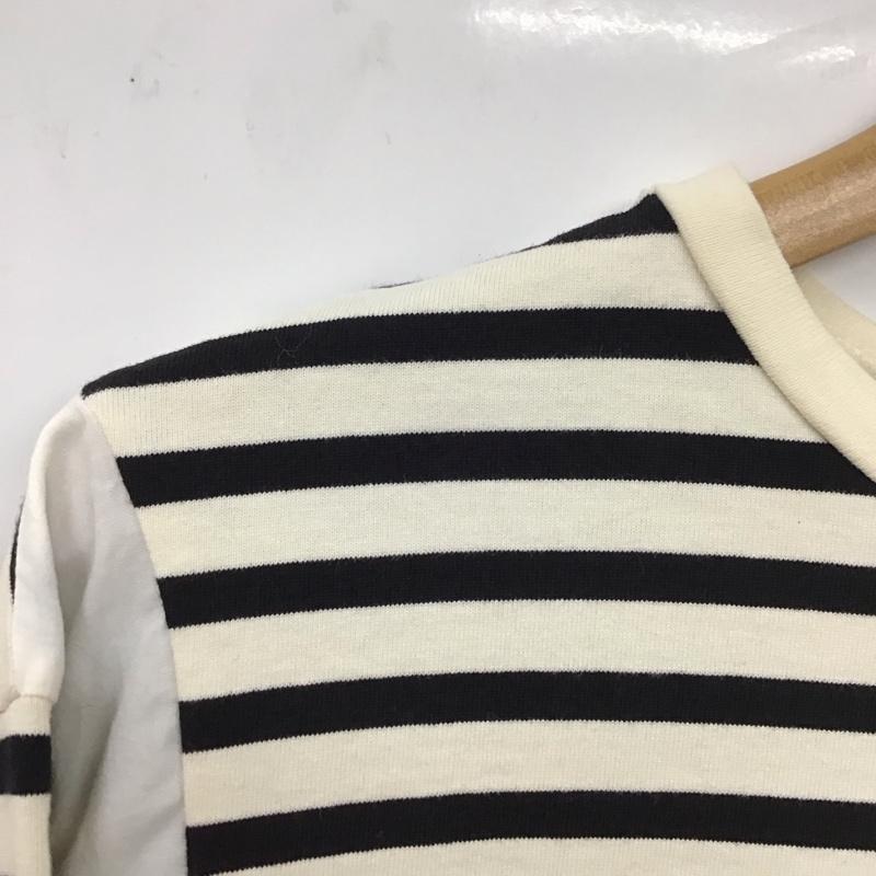 ルカ/レディラックルカ LUCA/LADY LUCK LUCA Tシャツ 長袖 ボーダー柄 白 / ホワイト / X 黒 / ブラック / レディース USED 古着 中古 10130235