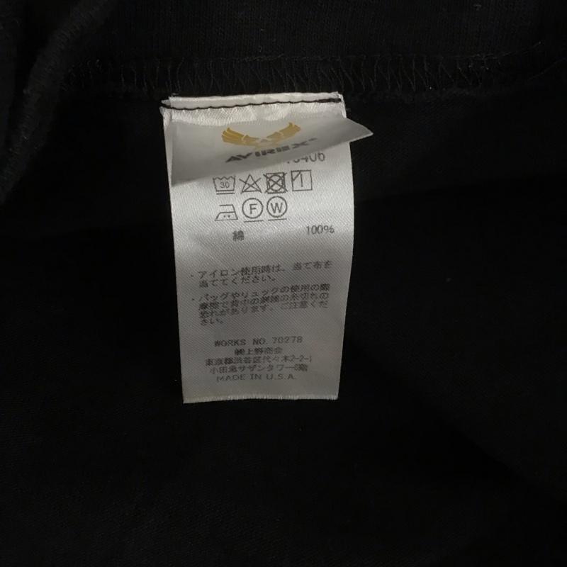 アヴィレックス AVIREX Tシャツ 半袖 半袖カットソー 無地Tシャツ クルーネックカットソー XL 無地 黒 / ブラック / メンズ USED 古着 中古 10107307