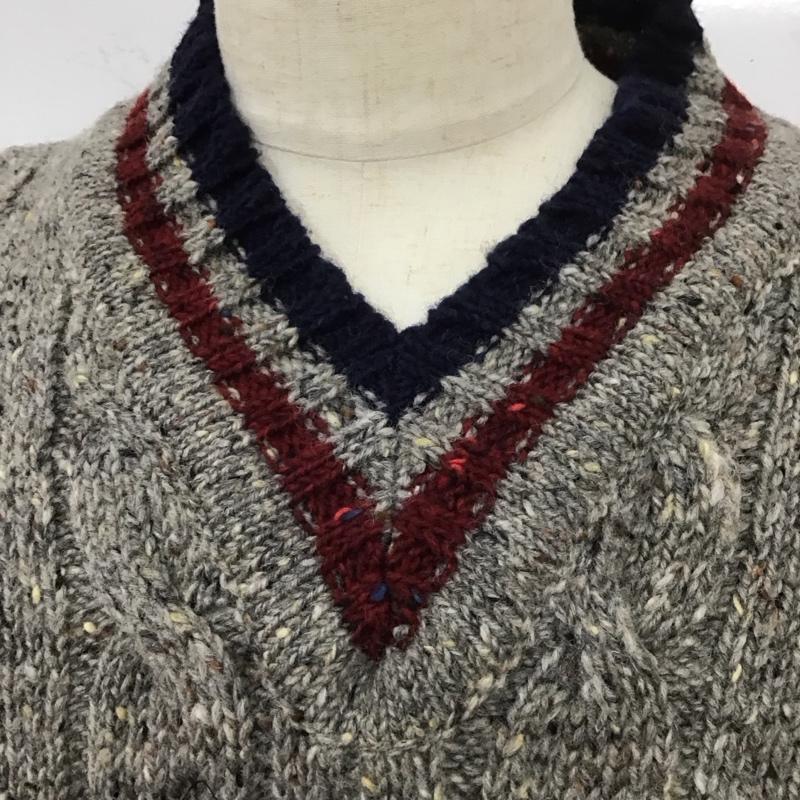 ハウリンバイモリソン HOWLIN by Morrison ニット、セーター 長袖 長袖 S 総柄 灰 / グレー / メンズ USED 古着 中古 10112541
