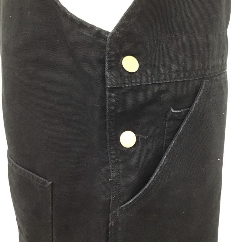 カーハート Carhartt サロペット・オーバーオール サロペット、オーバーオール I026462 BIB OVERALL 36×32 ロゴ、文字 黒 / ブラック / レディース USED 古着 中古 10112924