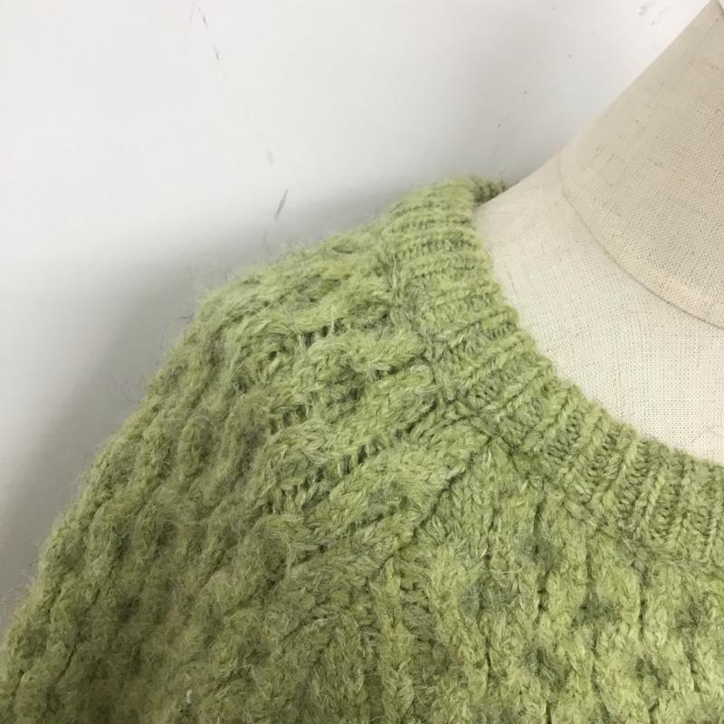 セレクトモカ select MOCA ニット、セーター 長袖 10007389-3 長袖セーター 長袖ニットカットソー クルーネックカットソー FREE 無地 緑 / グリーン /  レディース USED 古着 中古 10110814