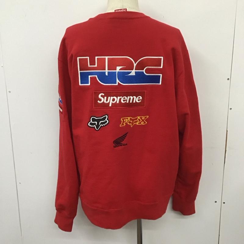 シュプリーム Supreme トレーナー 長袖 19AW HondaFoxRacingHRCCREWNECK スウェット 長袖トレーナー XL ロゴ、文字 赤 / レッド / メンズ USED 古着 中古 10107384
