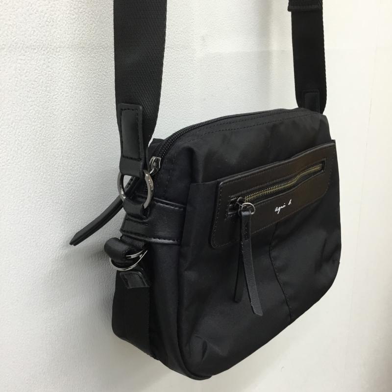 アニエス・ベー agnes b. ショルダーバッグ ショルダーバッグ ロゴ、文字 黒 / ブラック / レディース USED 古着 中古 10135111