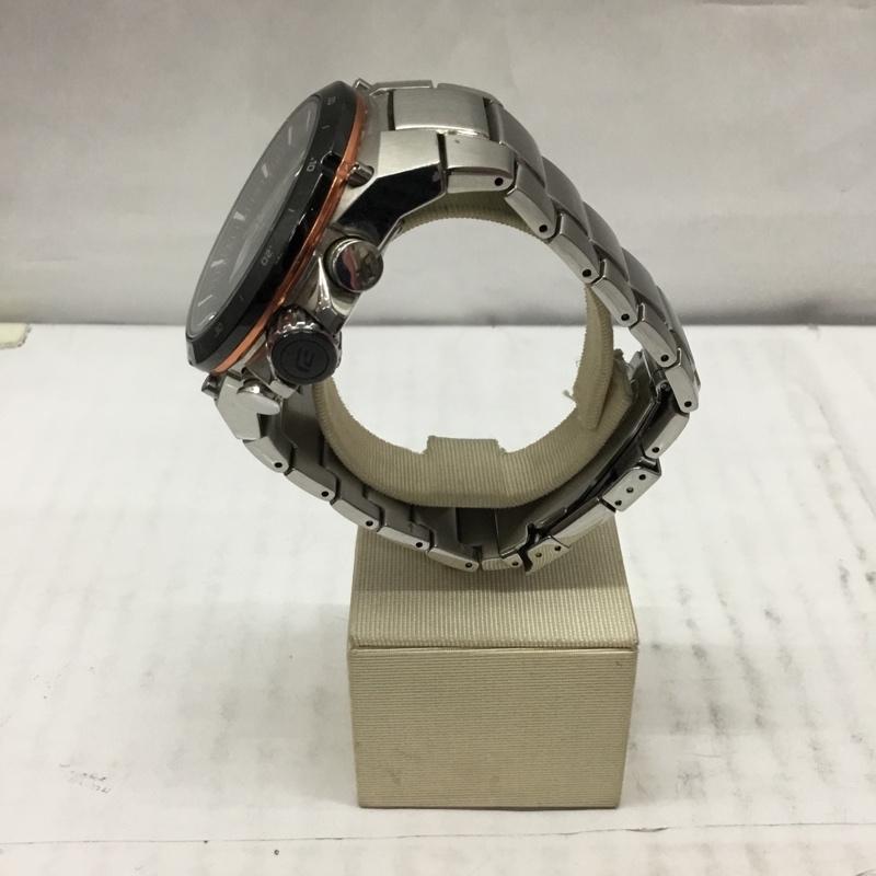 カシオ CASIO 腕時計 アナログ(クォーツ式) EQW-A1000 EDIFICE ソーラー電波 箱有 ロゴ、文字 銀 / シルバー / X 黒 / ブラック / メンズ USED 古着 中古 10106514