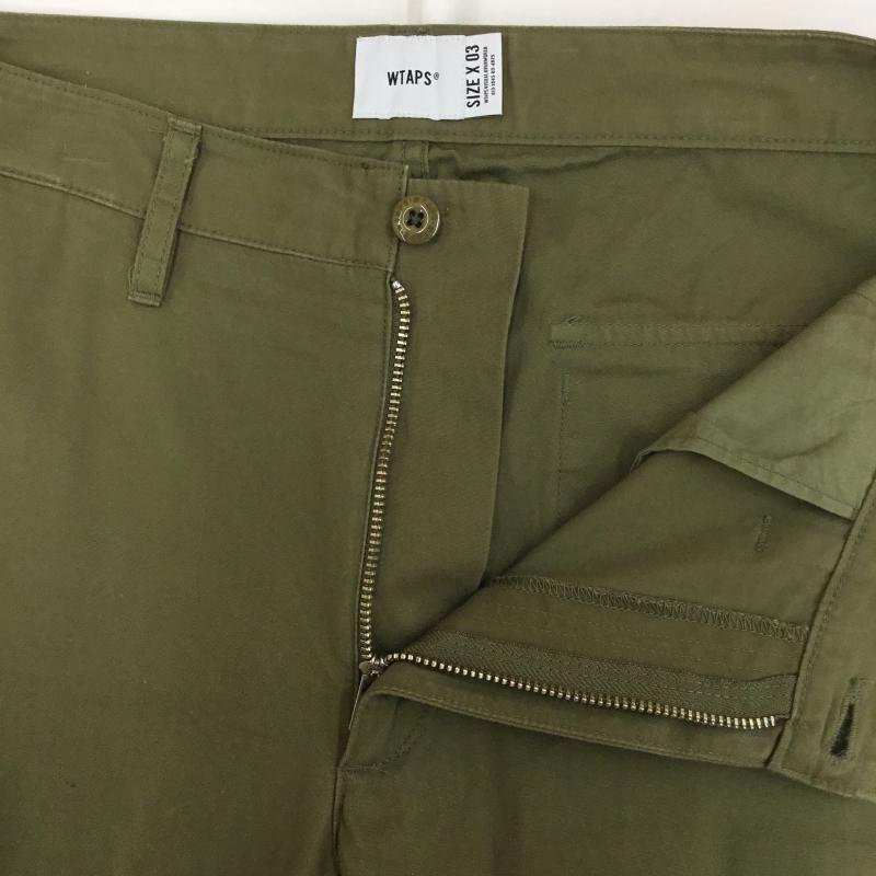 ダブルタップス WTAPS パンツ ワークパンツ、ペインターパンツ 202WVDT-PTM02 ジャングル スキニー トラウザーズ L ロゴ、文字 X ワンポイント カーキ / カーキ /  メンズ USED 古着 中古 10124455