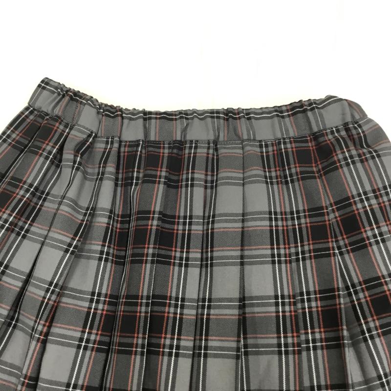 ローリーズファーム LOWRYS FARM スカート ロングスカート FREE チェック 灰 / グレー / X 黒 / ブラック / レディース USED 古着 中古 10138075