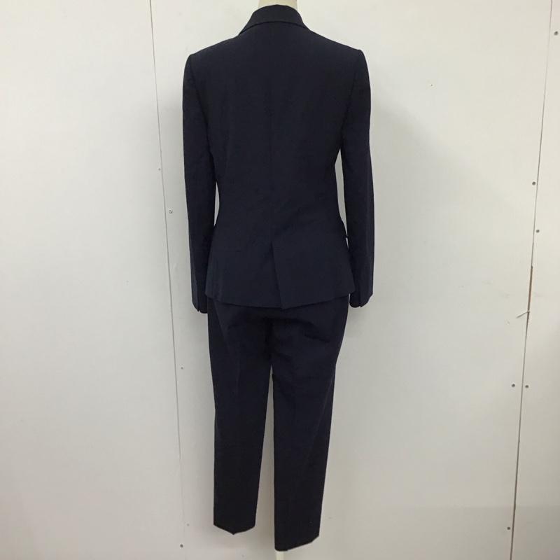 ユナイテッドアローズグリーンレーベルリラクシング UNITED ARROWS green label relaxing セットアップ セットアップ 3522-138-1298 カチリラシリーズ テーラード ジャケット パンツ 34 無地 紺 / ネイビー / レディース USED 古着 中古 10114393