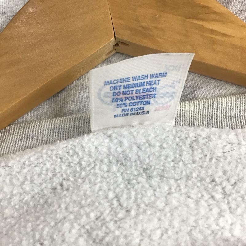 古着 USED トレーナー 長袖 長袖トレーナー スウェット クルーネック プルオーバー 80s 90s usa製 XXL プリント 灰 / グレー / メンズ USED 古着 中古 10147274