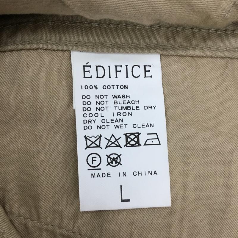 エディフィス EDIFICE パンツ チノパン チノパン カジュアルパンツ ワイドパンツ ストレートパンツ L 無地 ベージュ / ベージュ /  メンズ USED 古着 中古 10121613