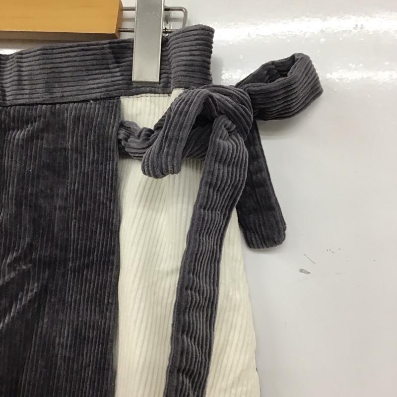 ザラ ZARA スカート ロングスカート ロングスカート タイトスカート コーデュロイスカート L 無地 灰 / グレー / レディース USED 古着 中古 10135802