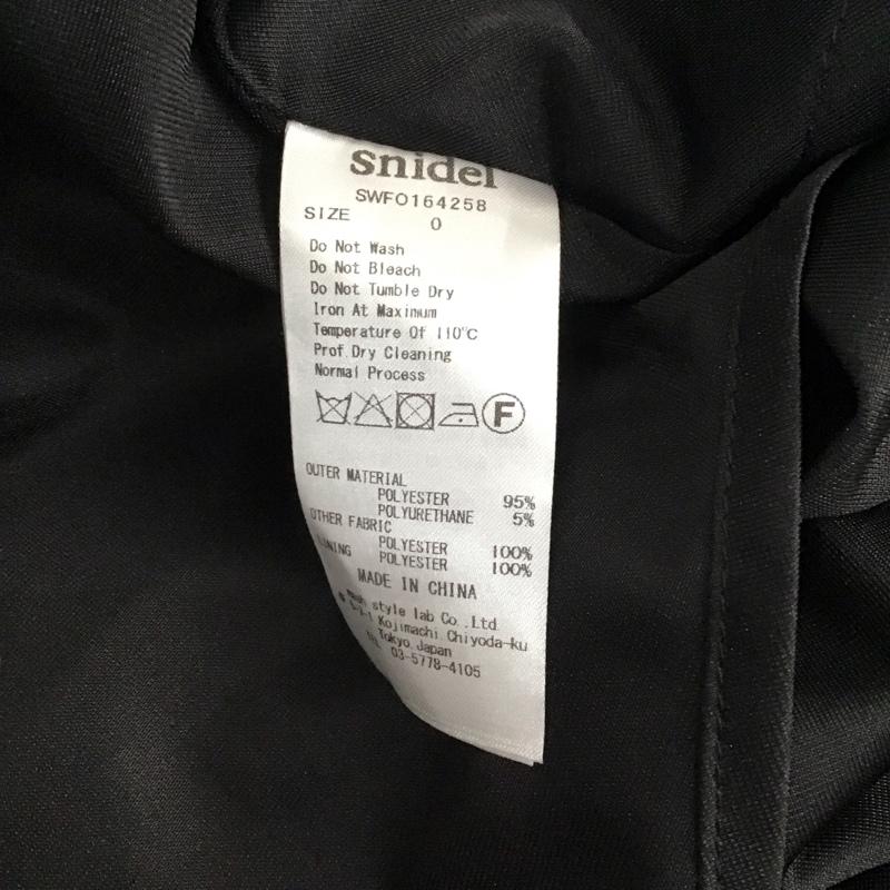 スナイデル SNIDEL ワンピース ミニスカート SWFO164258 ビジュー付き 0 無地 黒 / ブラック / レディース USED 古着 中古 10120228