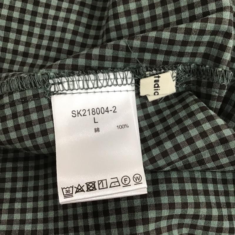 スタディオクリップ studio CLIP シャツ、ブラウス 七分袖 L チェック マルチカラー / マルチカラー / レディース USED 古着 中古 10106155