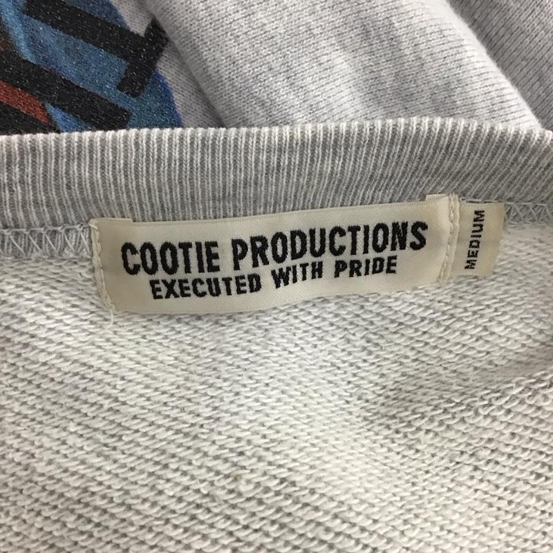 クーティープロダクションズ COOTIE PRODUCTIONS トレーナー 長袖 長袖トレーナー スウェット クルーネック リブスウェットカットソー M ロゴ、文字 灰 / グレー /  メンズ USED 古着 中古 10120364