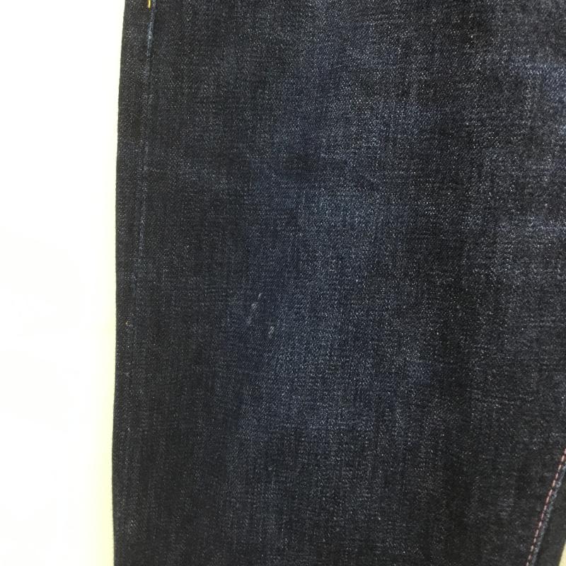 桃太郎ジーンズ MOMOTARO JEANS パンツ デニム、ジーンズ 0705SP 出陣 LABEL タイト ストレート デニム パンツ 34インチ 無地 X ボーダー柄 インディゴ / インディゴ / メンズ USED 古着 中古 10128835