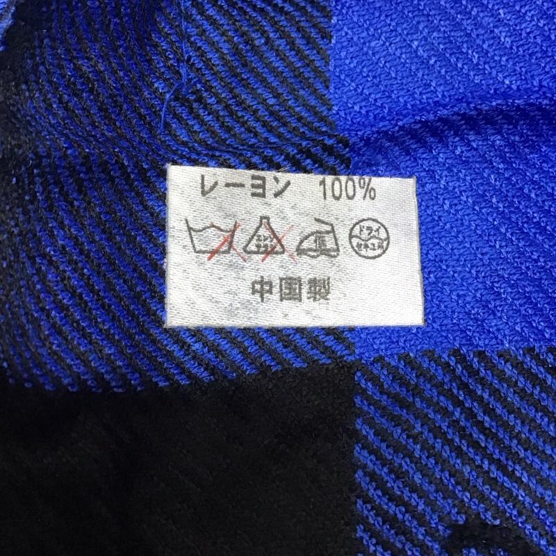 ビームス BEAMS ストール ストール一般 マフラー チェック柄 チェック 黒 / ブラック / X 青 / ブルー / メンズ USED 古着 中古 10108636
