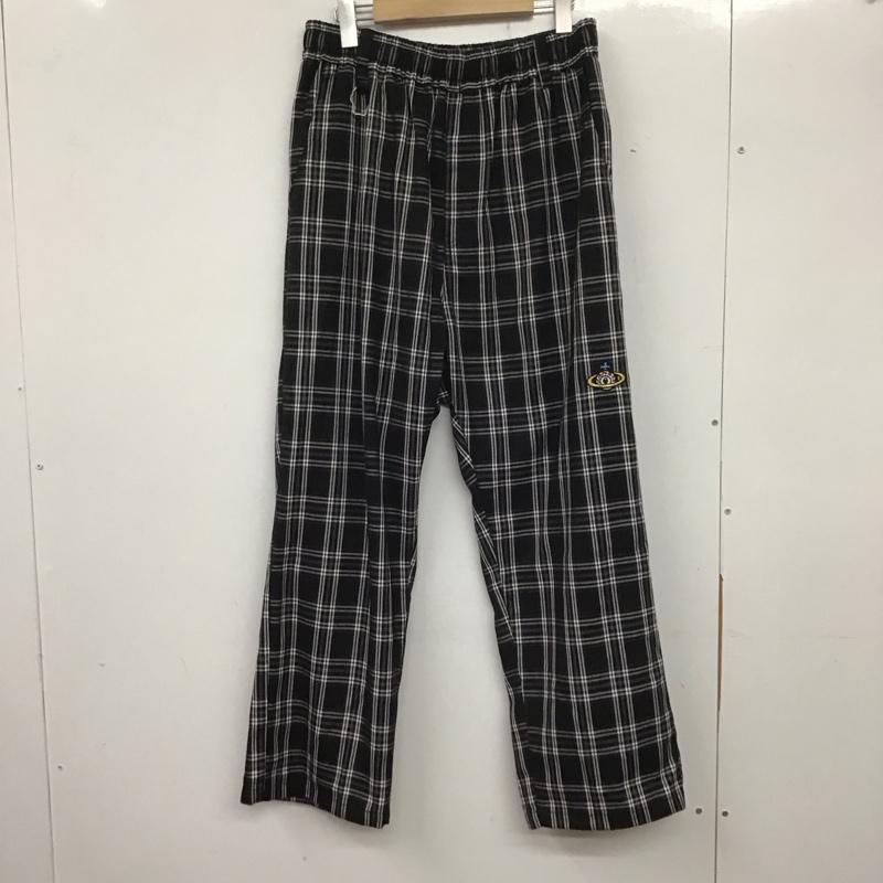 パンクドランカーズ PUNK DRUNKERS パンツ ワークパンツ、ペインターパンツ スラックスパンツ ワイドパンツ チェックパンツ L チェック 黒 / ブラック / メンズ USED 古着 中古 10138753