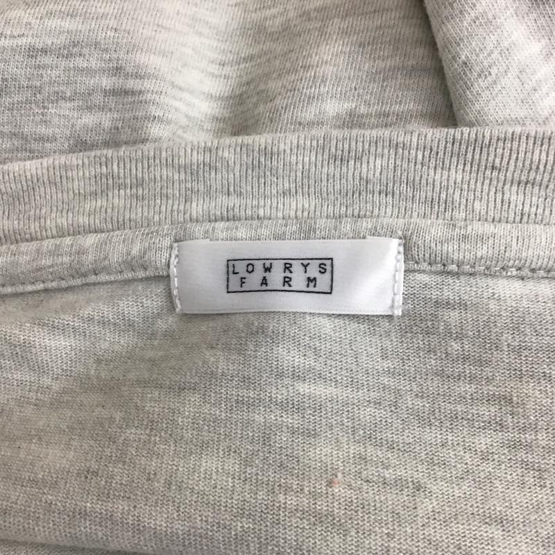ローリーズファーム LOWRYS FARM Tシャツ 半袖 LF623082CF クルーネック FREE ロゴ、文字 灰 / グレー / レディース USED 古着 中古 10118824