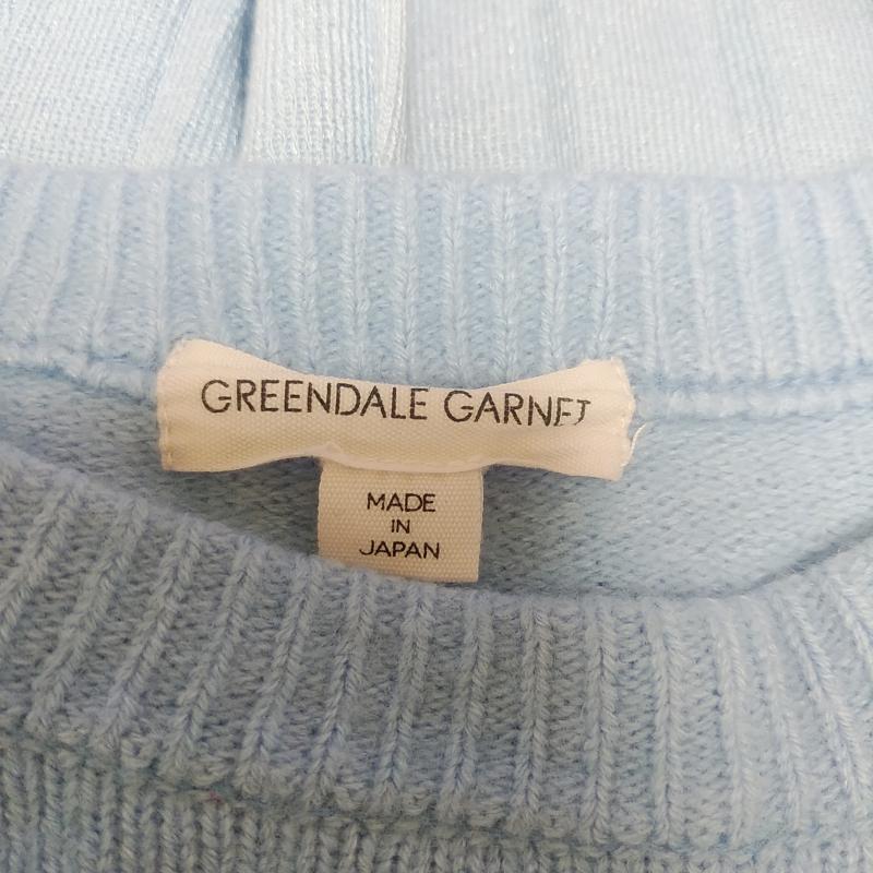 グリーンデイル ガーネット GREENDALE GARNET ニット、セーター 長袖 M 無地 X ストライプ レディース USED 古着 中古 10029270