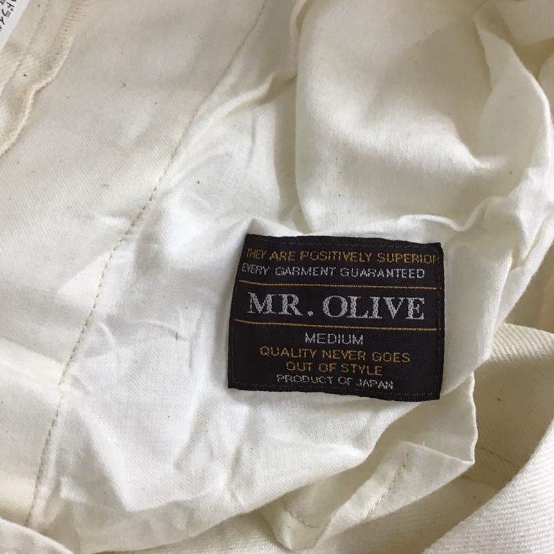 ミスターオリーブ MR.OLIVE パンツ チノパン チノパン ワイドパンツ カジュアルパンツ M 無地 白 / ホワイト /  メンズ USED 古着 中古 10125477
