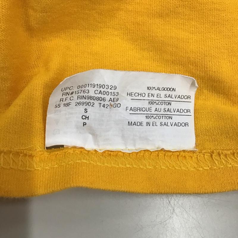 チャンピオン Champion Tシャツ 半袖 クルーネック S ワンポイント 橙 / オレンジ / メンズ USED 古着 中古 10115548