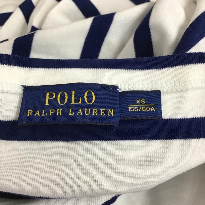 ポロラルフローレン POLO RALPH LAUREN カットソー 長袖 長袖カットソー クルーネックカットソー ロングスリーブカットソー プリントTシャツ XS ボーダー柄 白 / ホワイト / X 青 / ブルー / レディース USED 古着 中古 10115971