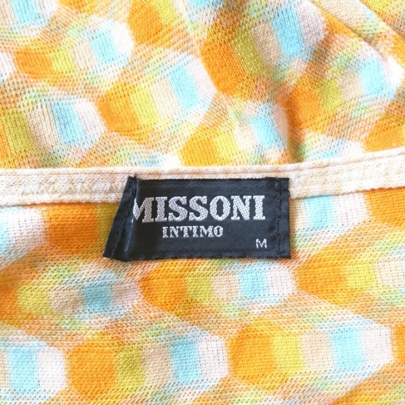 ミッソーニ MISSONI チュニック 長袖 M ボーダー柄 X 花柄 X マルチカラー / マルチカラー / レディース USED 古着 中古 10003430