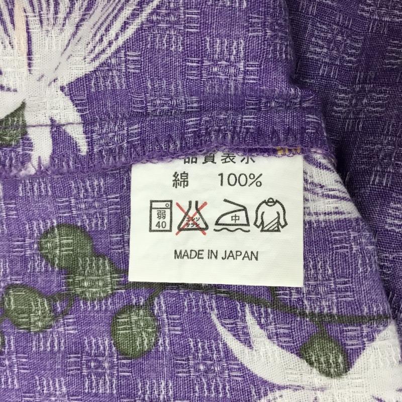 マンゴ MANGO シャツ、ブラウス 半袖 半袖シャツ カラーシャツ 半袖カットソー アロハシャツ M 総柄 紫 / パープル /  メンズ USED 古着 中古 10108545