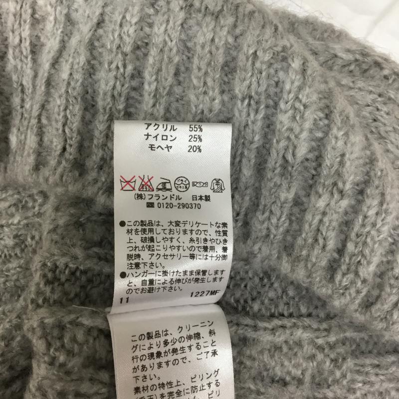 ルスーク LESOUK ニット、セーター 長袖 38 無地 灰 / グレー / レディース USED 古着 中古 10043225