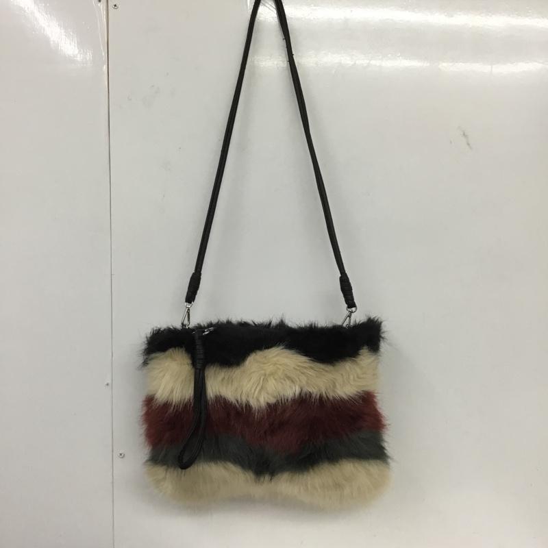 ザラ ZARA ショルダーバッグ ショルダーバッグ 8636 104 203 フェイクファー 2WAY ボーダー柄 マルチカラー / マルチカラー / レディース USED 古着 中古 10137942