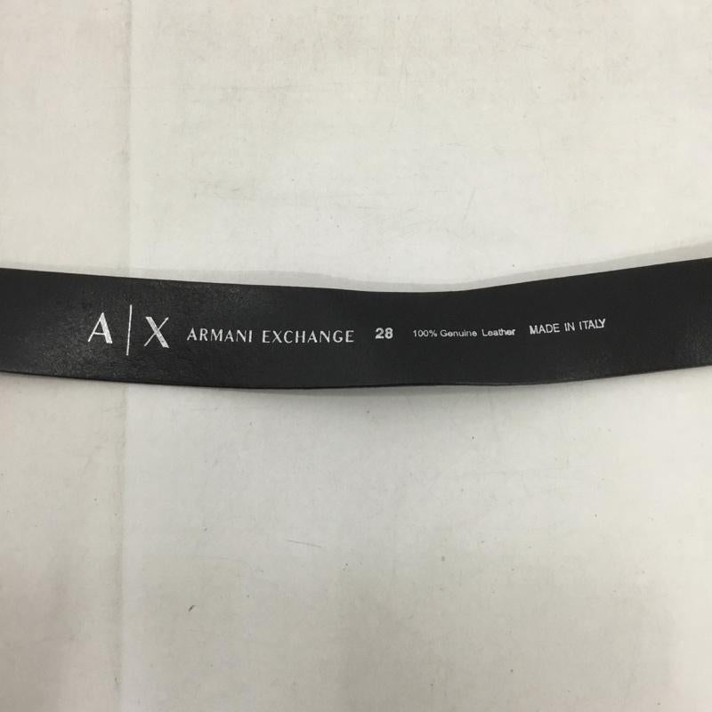アルマーニエクスチェンジ ARMANI EXCHANGE ベルト・バックル ベルト レザー 28 ロゴ、文字 黒 / ブラック / メンズ USED 古着 中古 10138017