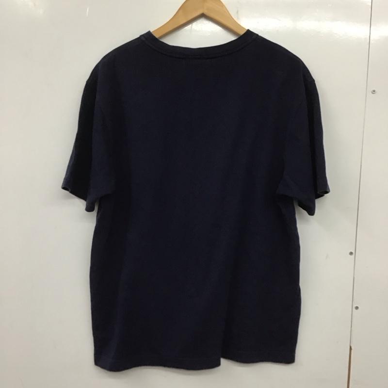 ラコステ LACOSTE Tシャツ 半袖 半袖カットソー ロゴTシャツ クルーネックカットソー L ロゴ、文字 紺 / ネイビー / メンズ USED 古着 中古 10138905