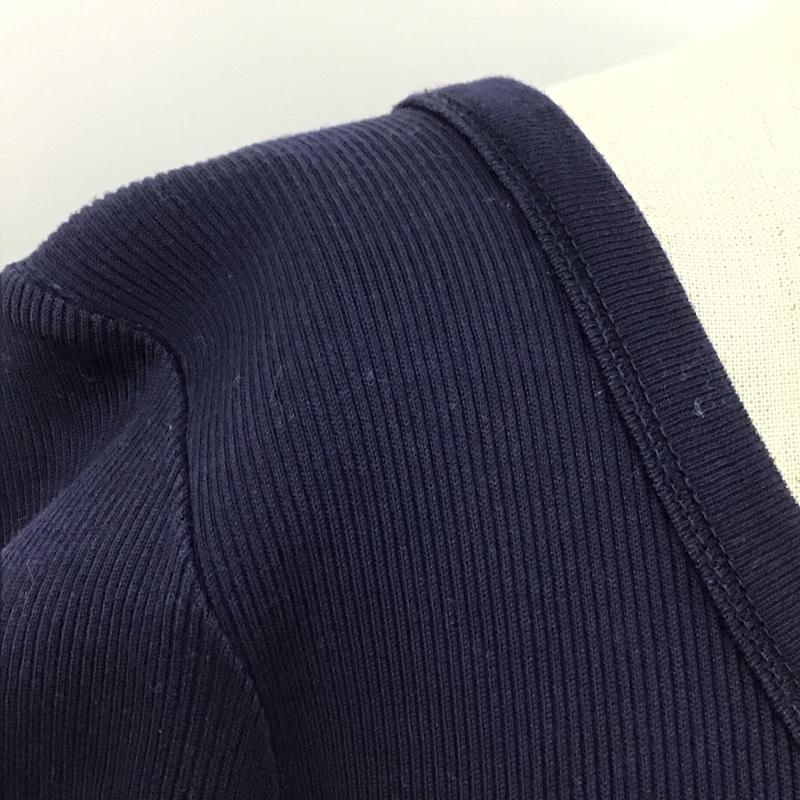 ラルフローレン RALPHLAUREN Tシャツ 半袖 KK RL KM 23 72 Uネック リブ L ワンポイント 紺 / ネイビー / レディース USED 古着 中古 10109609