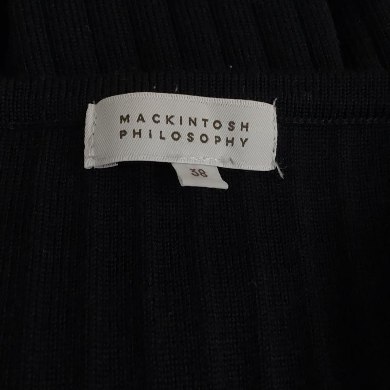 マッキントッシュフィロソフィー MACKINTOSH PHILOSOPH ニット、セーター 長袖 長袖ニットカットソー ニット セーター クルーネックニット 38 無地 紺 / ネイビー / レディース USED 古着 中古 10120404