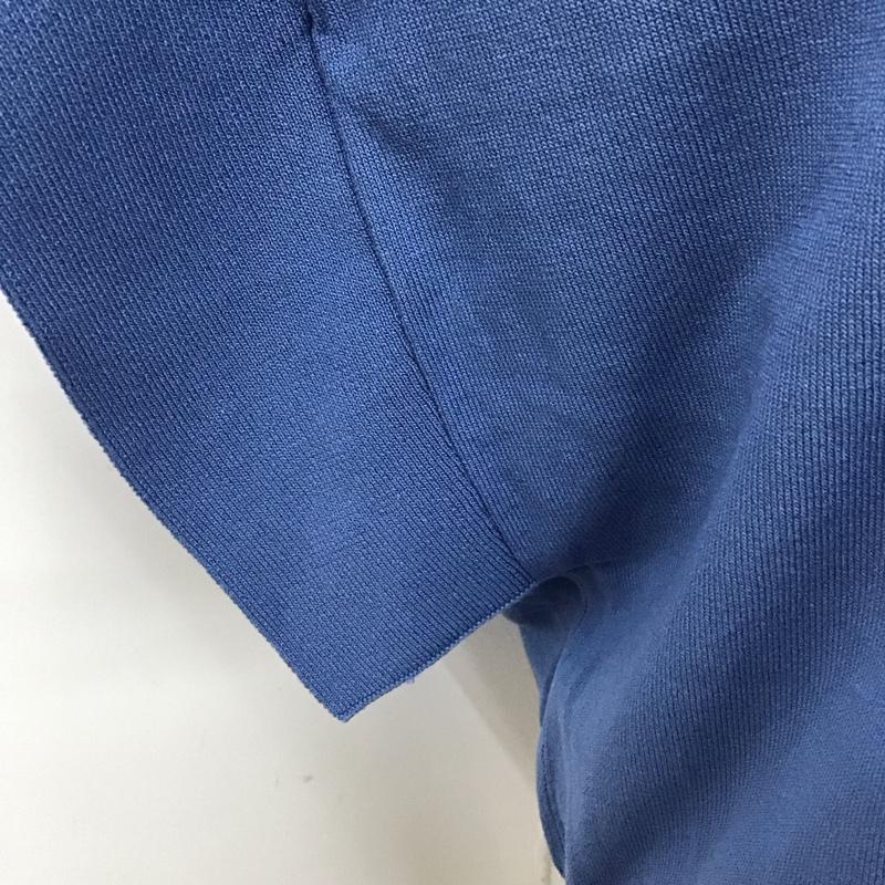 オペークドットクリップ OPAQUE.CLIP カットソー 半袖 半袖カットソー クルーネックカットソー 38 無地 青 / ブルー / レディース USED 古着 中古 10115914
