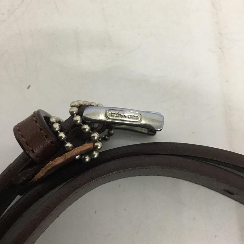 コーチ COACH ベルト・バックル ベルト COWHIDEレザー 無地 茶 / ブラウン / レディース USED 古着 中古 10131698