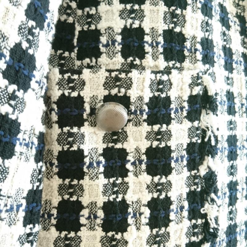 ザラベーシック ZARA BASIC コート コート一般 L チェック 白 / ホワイト / X 黒 / ブラック / X 青 / ブルー / レディース USED 古着 中古 10011644