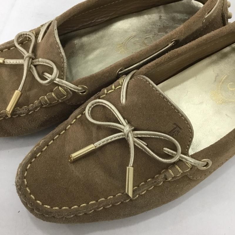 トッズ TOD S カジュアルシューズ カジュアルシューズ ドライビングシューズ 38 無地 ベージュ / ベージュ / レディース USED 古着 中古 10133899