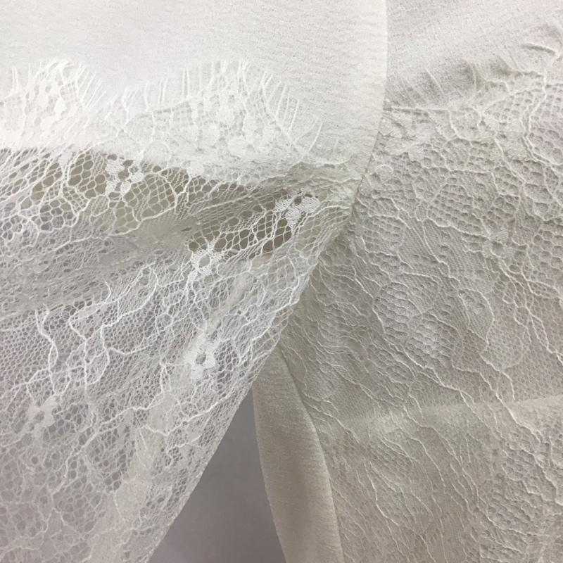 ザラ ZARA カットソー 半袖 4437 052 251 袖レース M レース柄 白 / ホワイト /  レディース USED 古着 中古 10108325