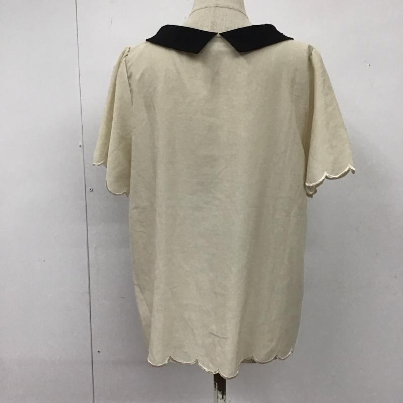 ローリーズファーム LOWRYS FARM シャツ、ブラウス 半袖 M 無地 ベージュ / ベージュ / レディース USED 古着 中古 10114008