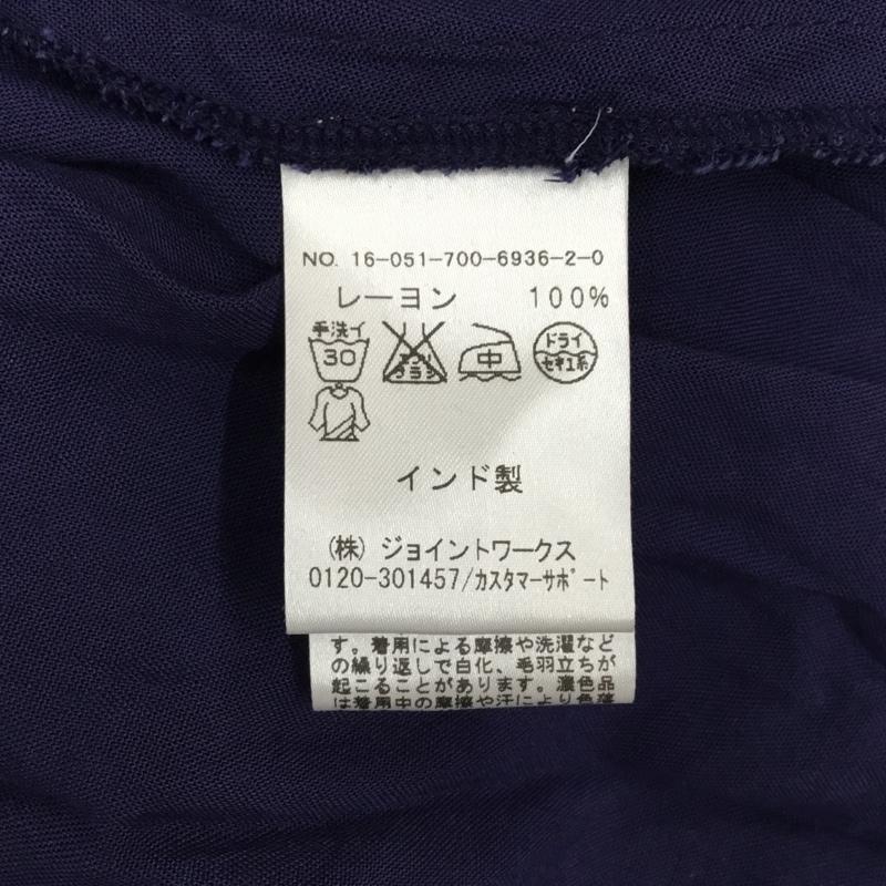 シンプリシテェ Simplicite カットソー 半袖 ノースリーブカットソー フレアカットソー FREE 無地 紺 / ネイビー /  レディース USED 古着 中古 10109997
