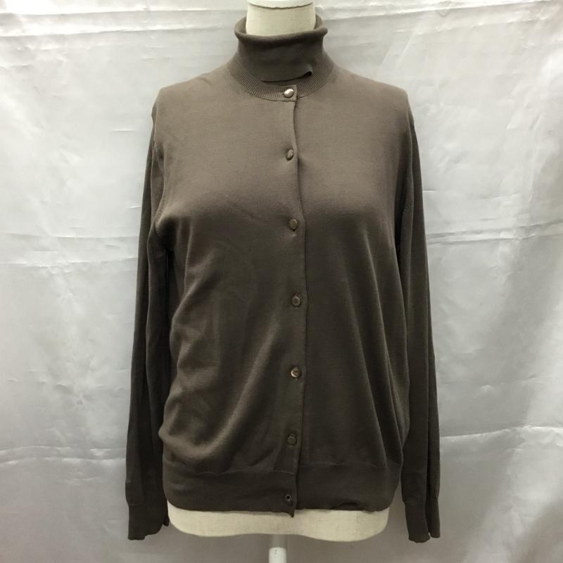 ユナイテッドアローズ UNITED ARROWS アンサンブルニット 長袖 1528-106-0078 UGCB コットン カーディガン ノースリーブニット タートルネック クルーネック 無地 茶 / ブラウン / レディース USED 古着 中古 10107483