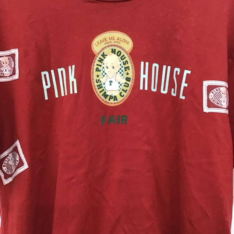 ピンクハウス PINK HOUSE Tシャツ 半袖 半袖カットソー プリントTシャツ クルーネックカットソー L プリント 赤 / レッド / レディース USED 古着 中古 10138791