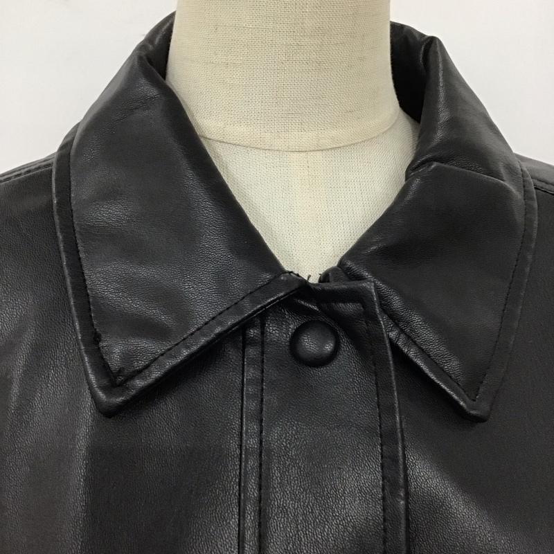 ザラ ZARA シャツ、ブラウス 長袖 フェイクレザーシャツ カジュアルシャツ カラーシャツ ジャケット M 無地 黒 / ブラック / レディース USED 古着 中古 10110222