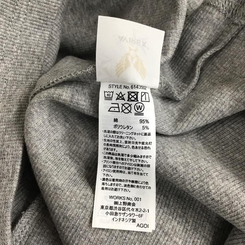 アヴィレックス AVIREX Tシャツ 半袖 半袖カットソー プリントTシャツ クルーネックカットソー XL 無地 灰 / グレー / メンズ USED 古着 中古 10119293