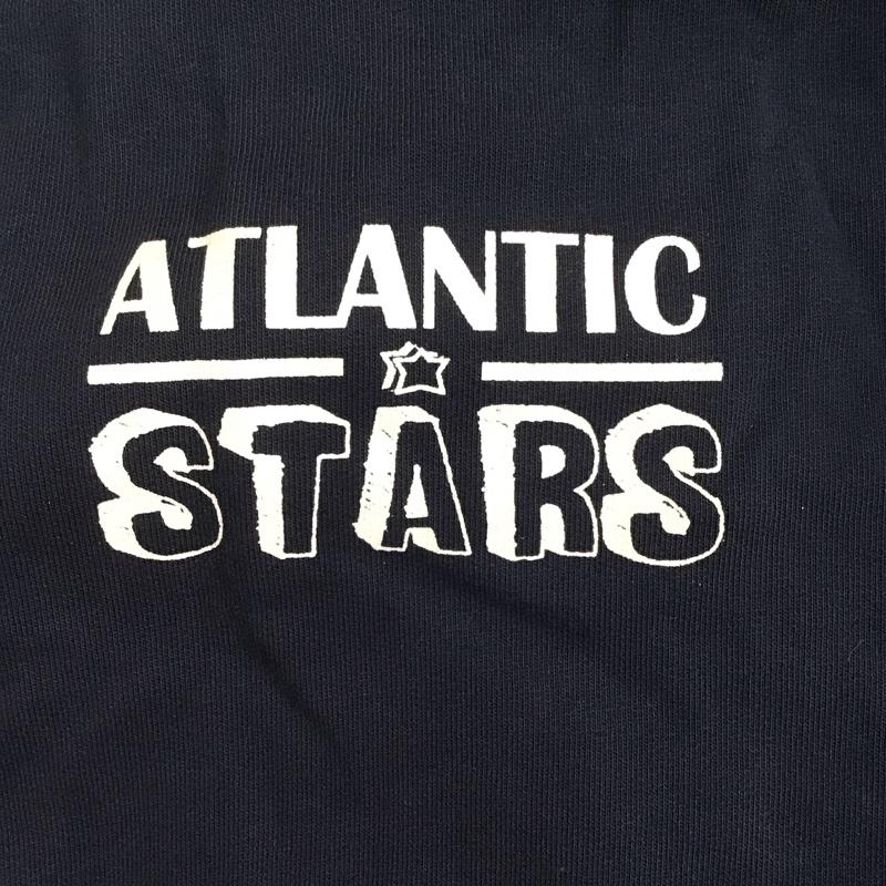 アトランティック スターズ Atlantic STARS パーカー 長袖 長袖パーカー フード付きパーカー プリントスウェット トレーナー XXL ロゴ、文字 紺 / ネイビー /  メンズ USED 古着 中古 10124824