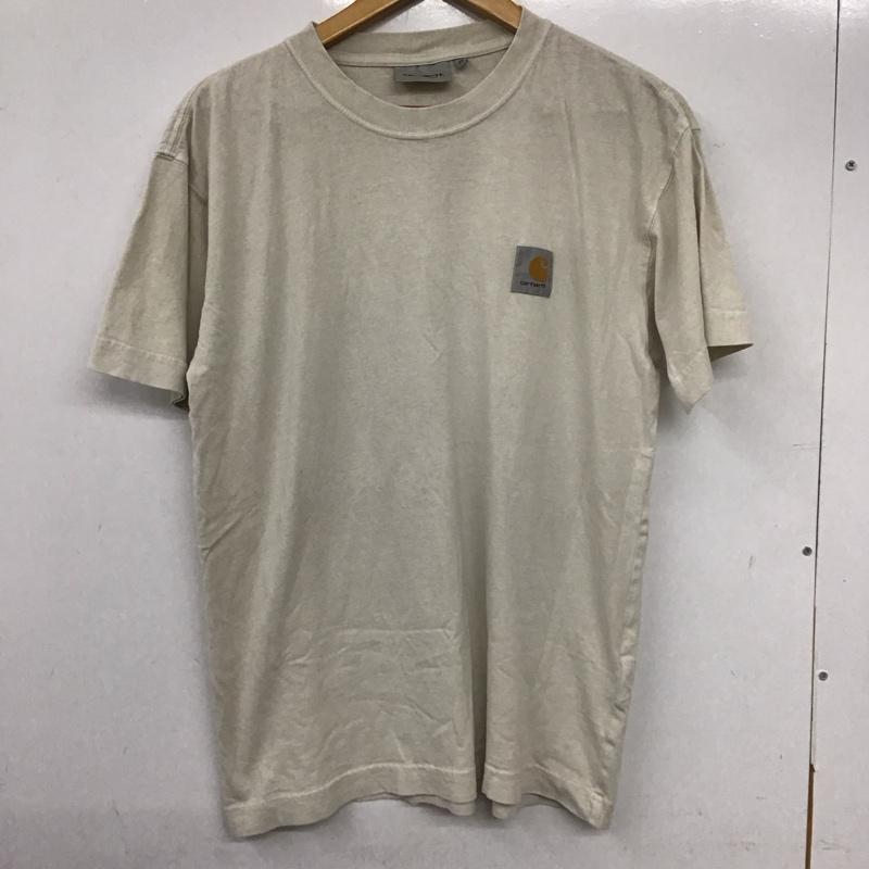カーハート Carhartt Tシャツ 半袖 半袖カットソー プリントTシャツ クルーネックカットソー XS ロゴ、文字 白 / ホワイト / メンズ USED 古着 中古 10137129