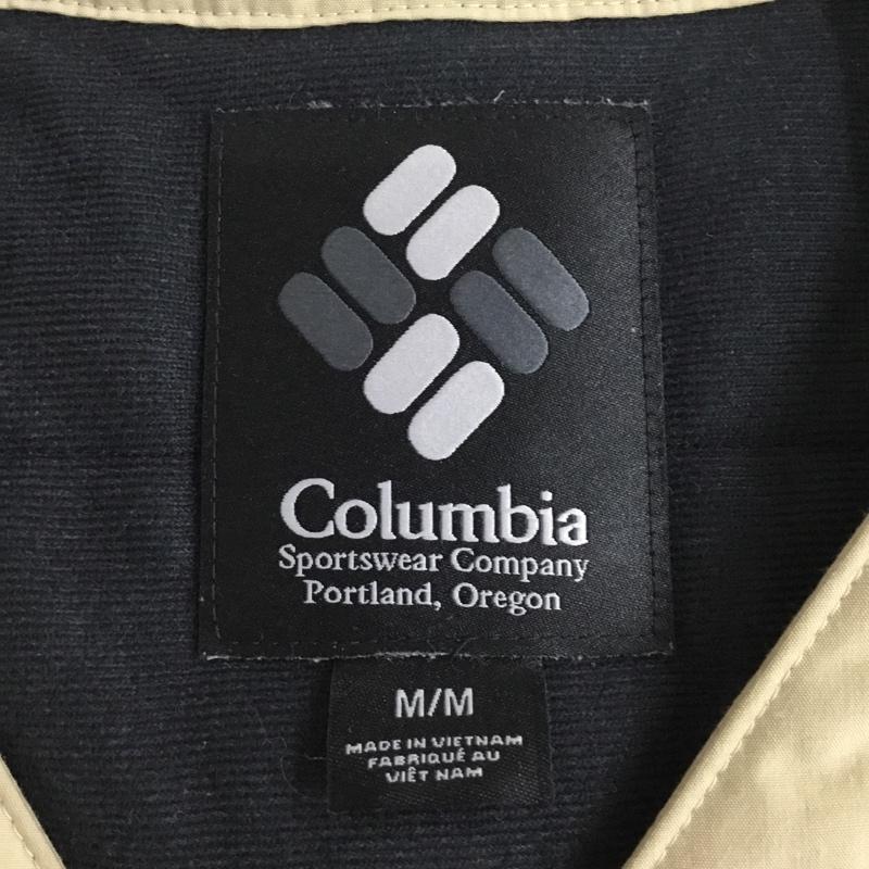 コロンビア Columbia ベスト ベスト 218 PM5626 MatherCrestVest 前ボタン カジュアルベスト M ロゴ、文字 ベージュ / ベージュ / メンズ USED 古着 中古 10109977